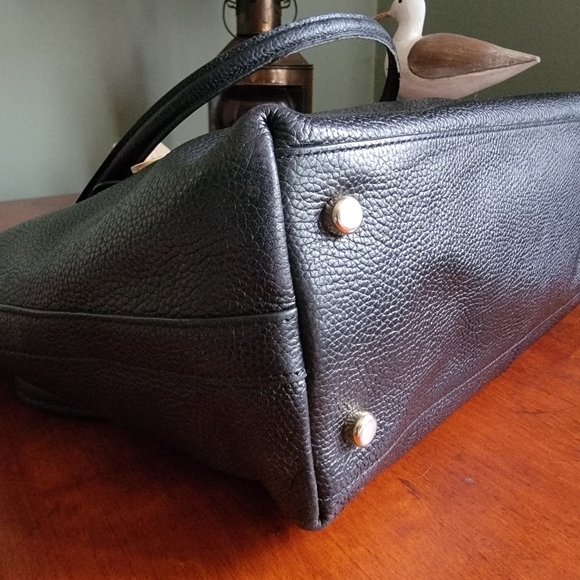 Coach Black Pebbled Leather Tote F54687 - Picture 15 of 16